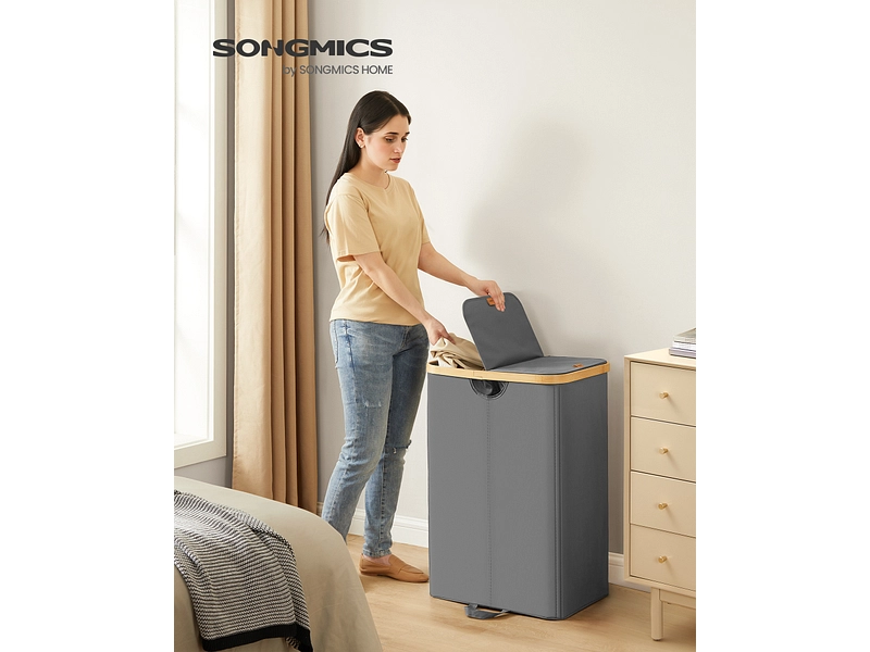SONGMICS Portabiancheria grigio SONGMICS Portabiancheria grigio