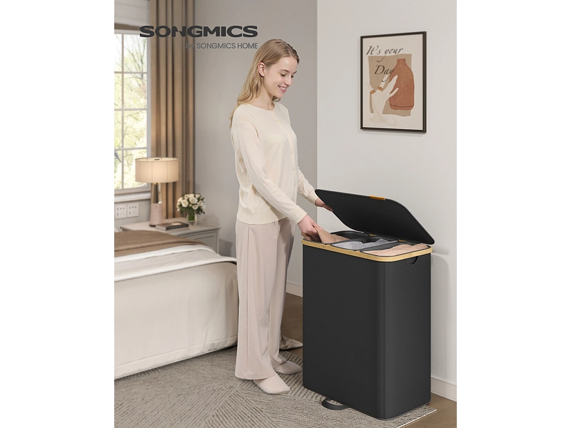 SONGMICS Portabiancheria black SONGMICS Portabiancheria black