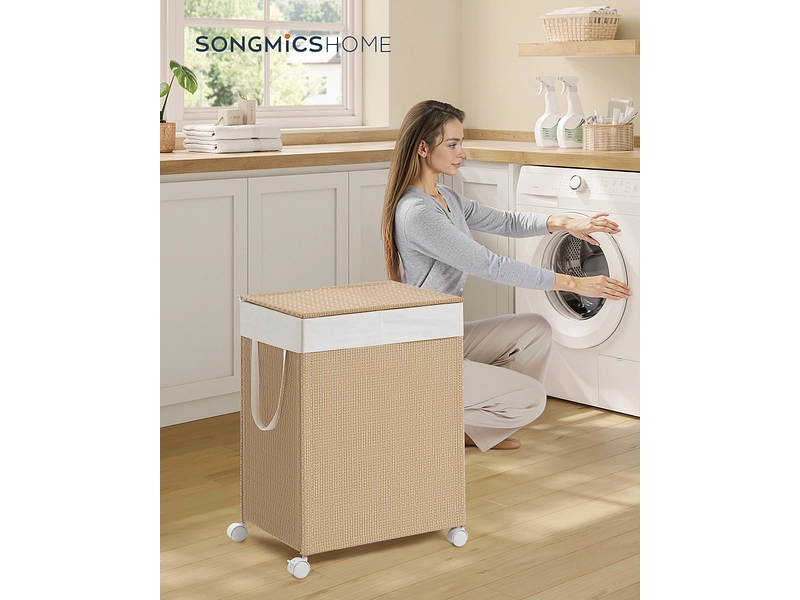 SONGMICS Wäschekorb natürliches holz SONGMICS Wäschekorb natürliches holz