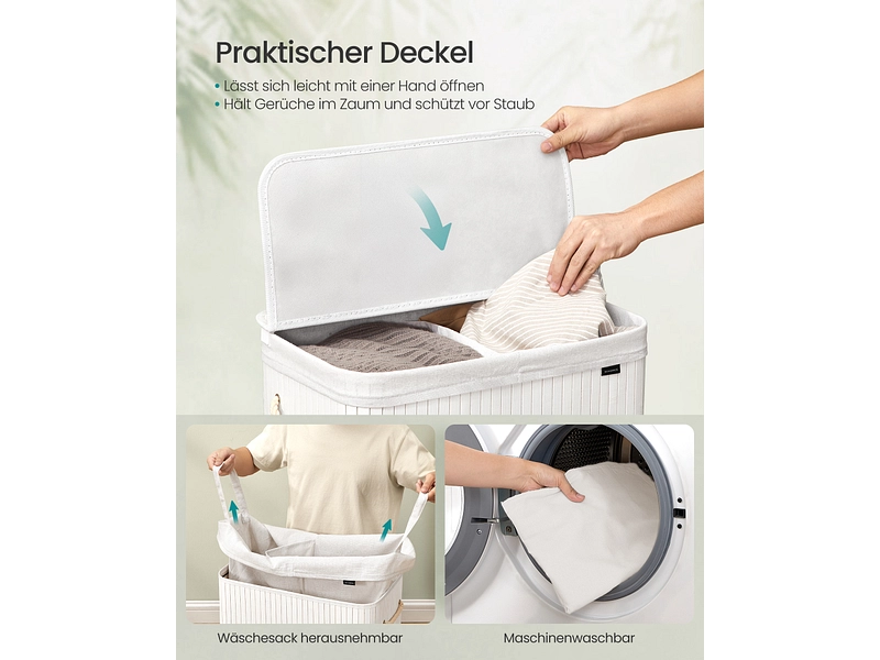 SONGMICS Wäschekorb weiss SONGMICS Wäschekorb weiss