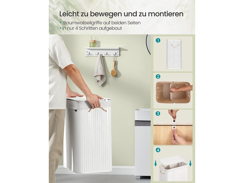 SONGMICS Wäschekorb weiss SONGMICS Wäschekorb weiss