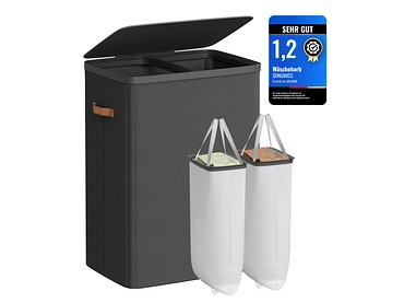SONGMICS Wäschekorb black