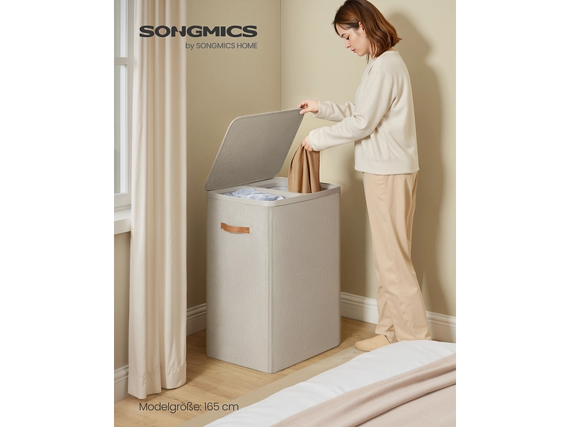 SONGMICS Wäschekorb beige