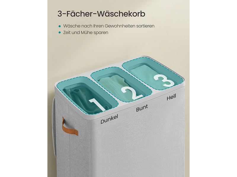 SONGMICS Wäschekorb grau SONGMICS Wäschekorb grau