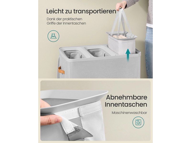 SONGMICS Wäschekorb grau SONGMICS Wäschekorb grau