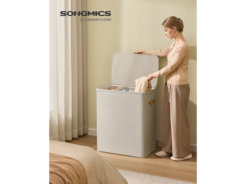 SONGMICS Wäschekorb beige