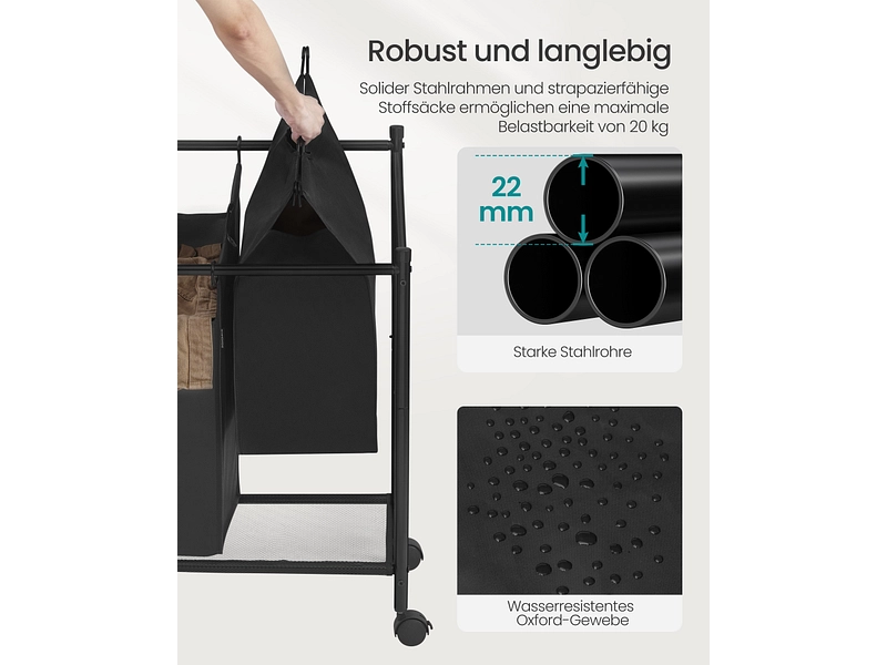 SONGMICS Wäschekorb black SONGMICS Wäschekorb black