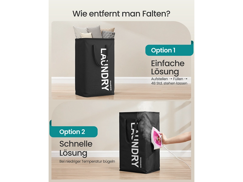 SONGMICS Wäschekorb black