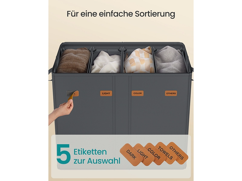 SONGMICS Wäschekorb dunkelgrau SONGMICS Wäschekorb dunkelgrau
