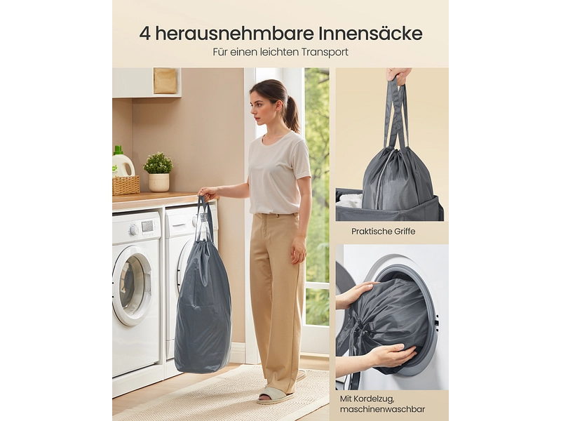 SONGMICS Wäschekorb dunkelgrau SONGMICS Wäschekorb dunkelgrau