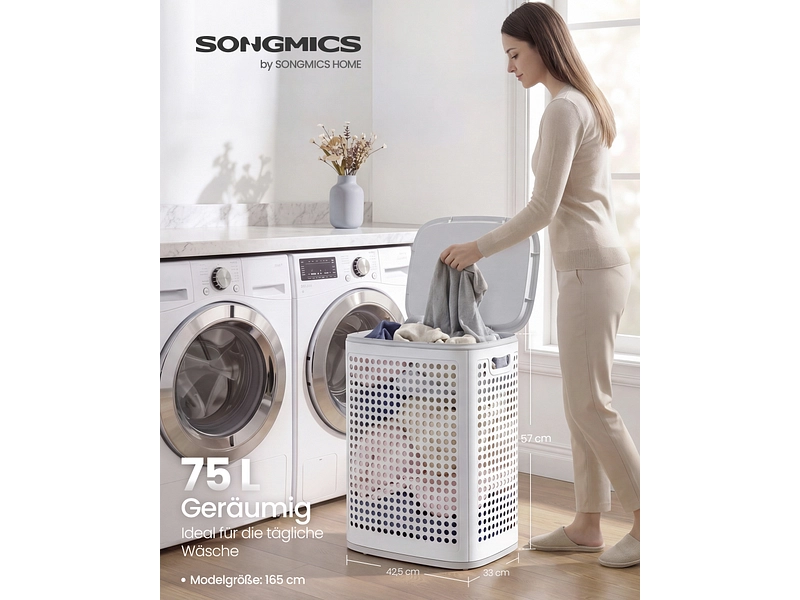 SONGMICS Wäschekorb weiss SONGMICS Wäschekorb weiss