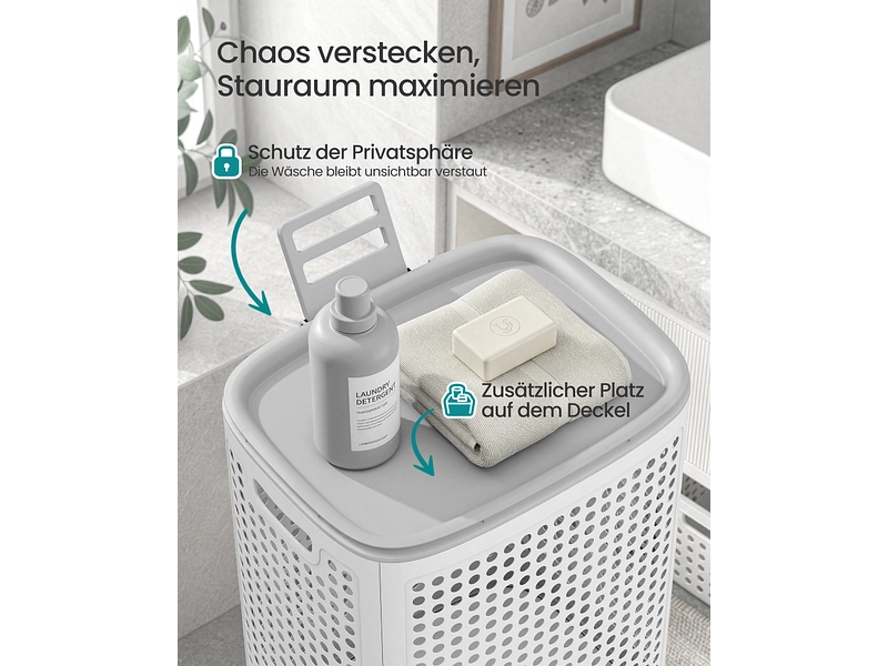 SONGMICS Wäschekorb weiss SONGMICS Wäschekorb weiss