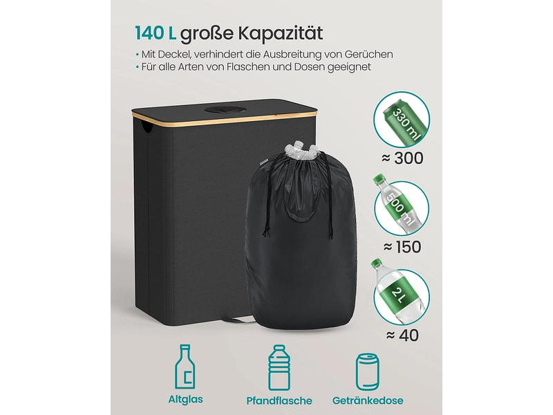 SONGMICS Tüte für Flasche black SONGMICS Tüte für Flasche black