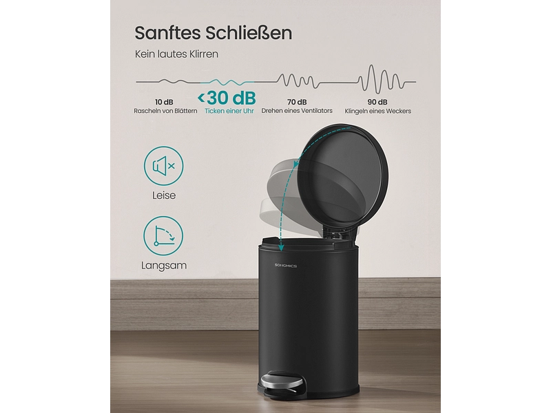 SONGMICS Abfalleimer black SONGMICS Abfalleimer black