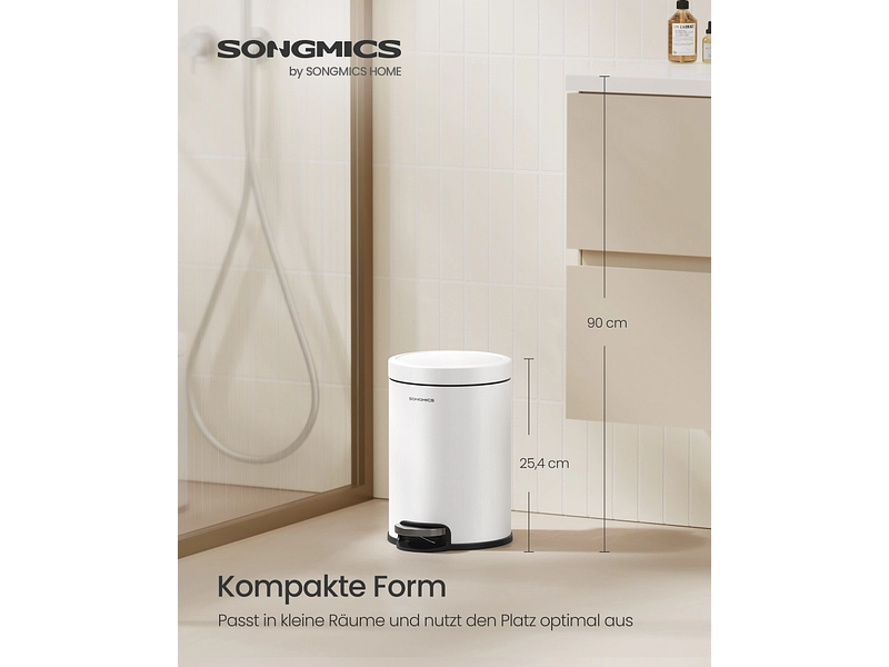 SONGMICS Abfalleimer weiss SONGMICS Abfalleimer weiss