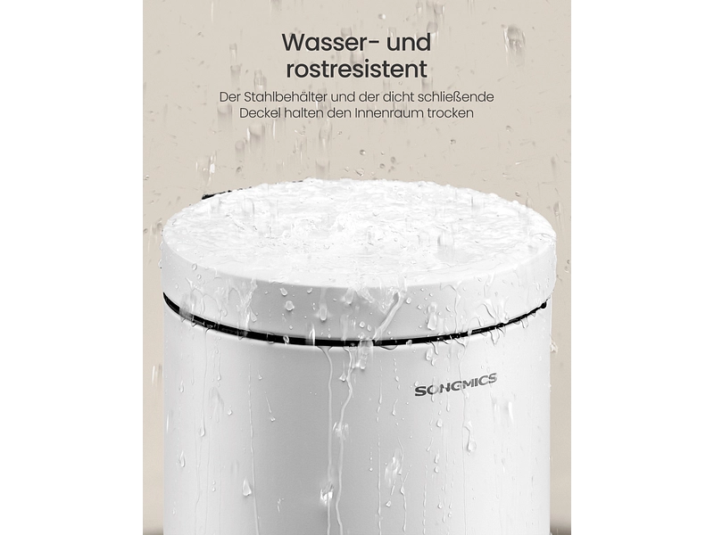 SONGMICS Abfalleimer weiss SONGMICS Abfalleimer weiss