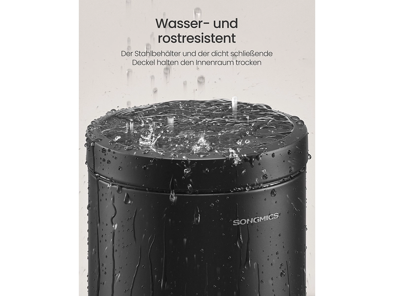 SONGMICS Abfalleimer black