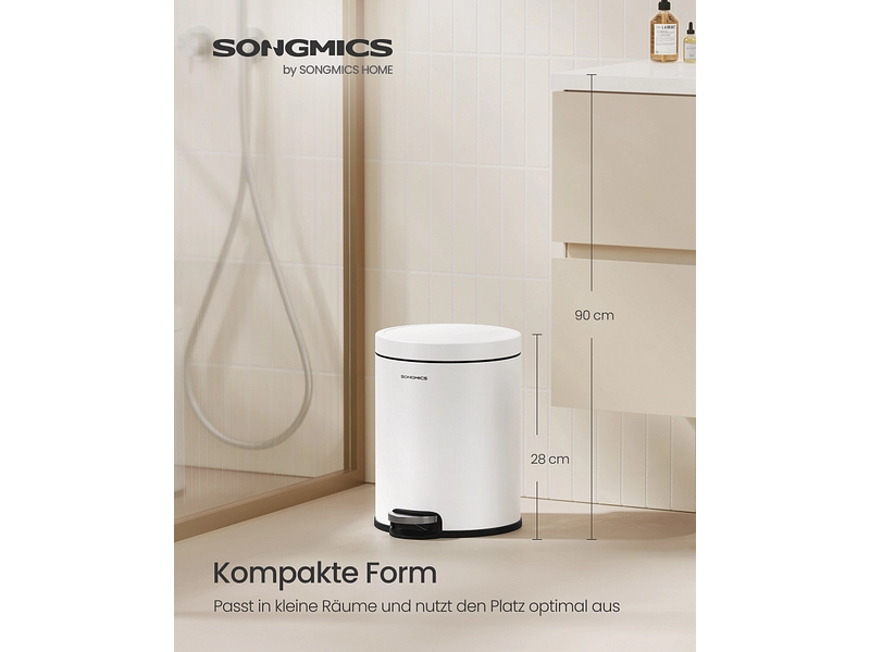 SONGMICS Abfalleimer weiss SONGMICS Abfalleimer weiss
