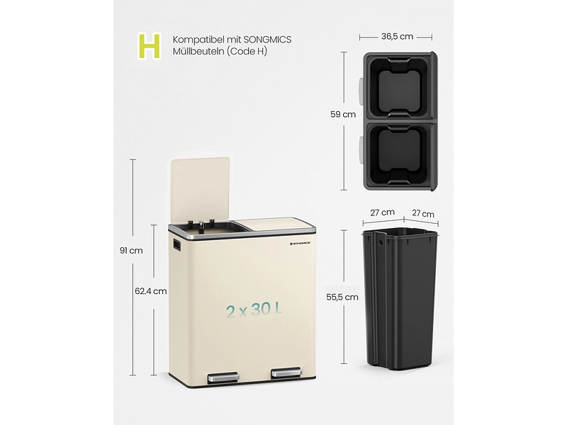 Abfalleimer 60 L Abfalleimer 60 L