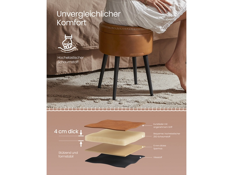 Pouf contenitore VASAGLE