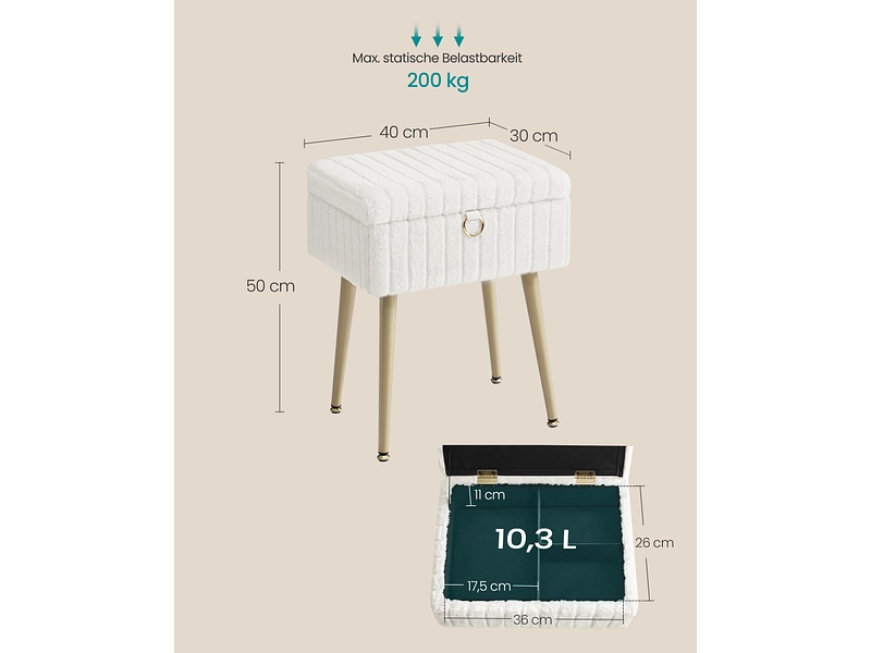 Pouf de rangement SONGMICS