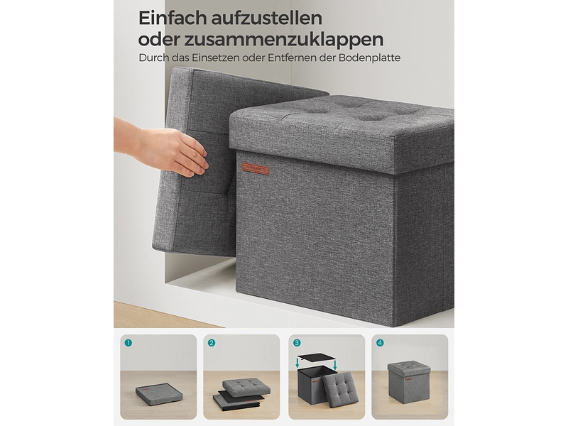 Pouf de rangement SONGMICS
