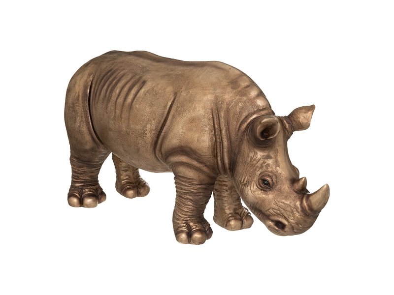Atmosphera - Rhinocéros décoration extérieur MGO - Doré - MGO