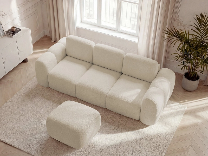 3er Sofa mit Hocker BOBOCHIC MONTAIGNE 3er Sofa mit Hocker BOBOCHIC MONTAIGNE