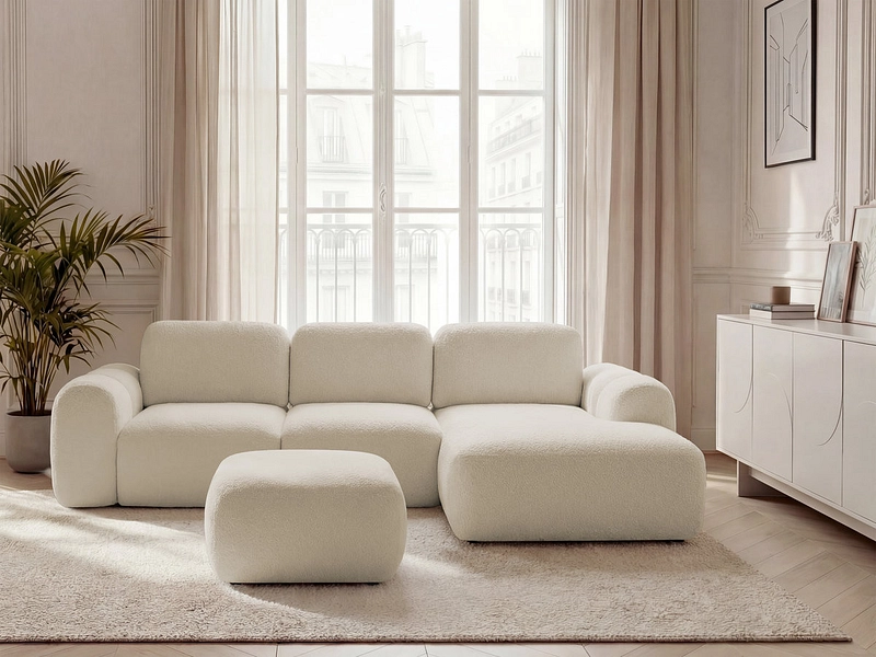 Ecksofa mit Hocker BOBOCHIC MONTAIGNE Ecksofa mit Hocker BOBOCHIC MONTAIGNE
