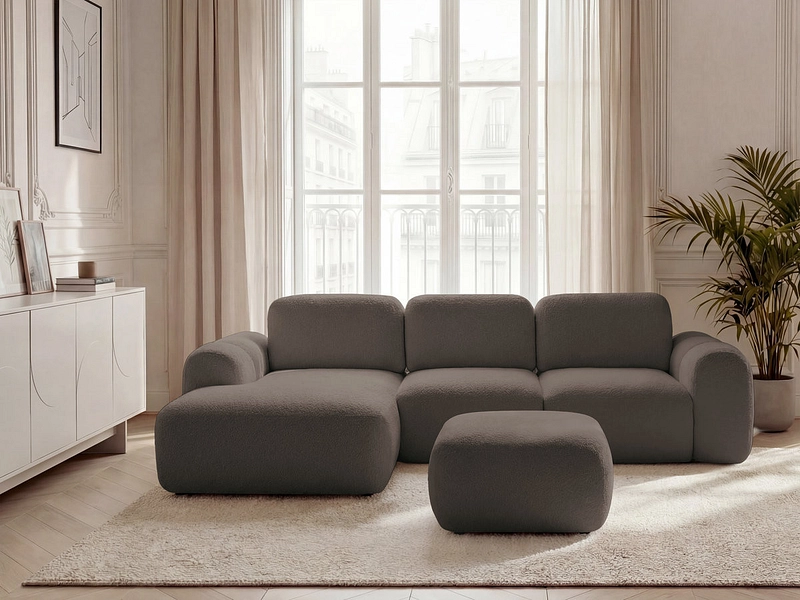 Ecksofa mit Hocker BOBOCHIC MONTAIGNE