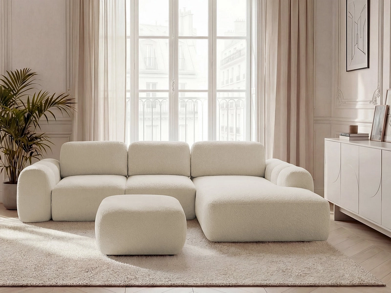 Ecksofa mit Hocker BOBOCHIC MONTAIGNE