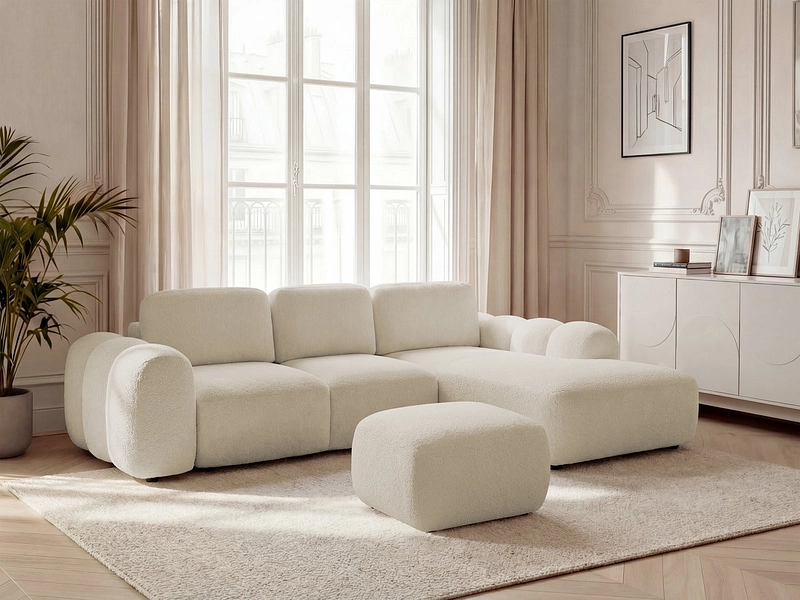 Ecksofa mit Hocker BOBOCHIC MONTAIGNE