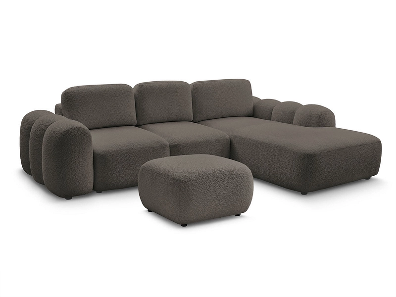 Divano ad angolo con pouf BOBOCHIC MONTAIGNE