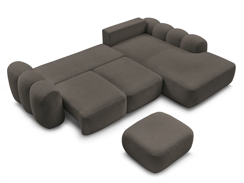 Divano ad angolo con pouf BOBOCHIC MONTAIGNE