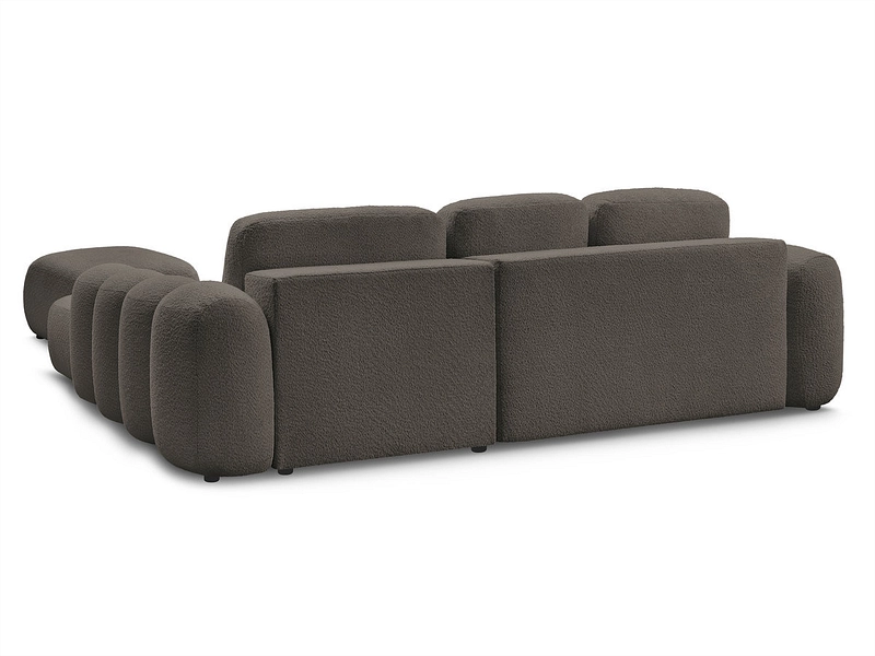 Divano ad angolo con pouf BOBOCHIC MONTAIGNE
