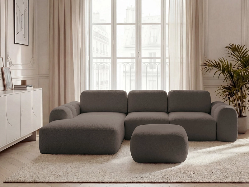 Ecksofa mit Hocker BOBOCHIC MONTAIGNE