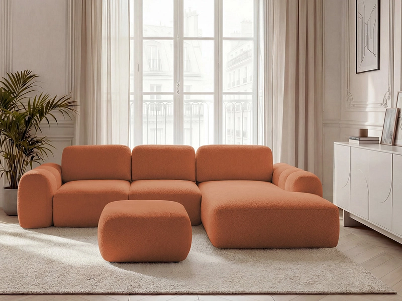 Ecksofa mit Hocker BOBOCHIC MONTAIGNE