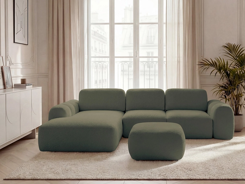 Ecksofa mit Hocker BOBOCHIC MONTAIGNE