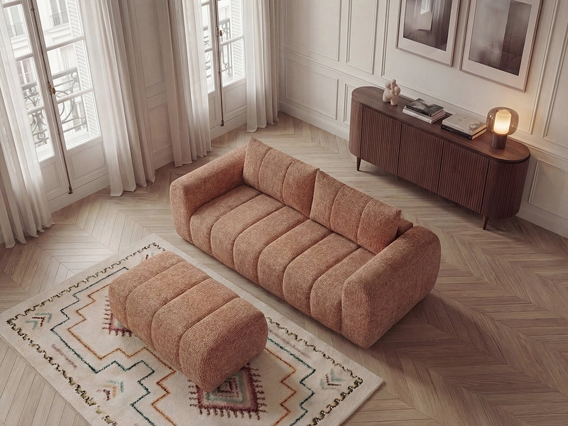 3er Sofa mit Hocker BOBOCHIC NESTY 3er Sofa mit Hocker BOBOCHIC NESTY