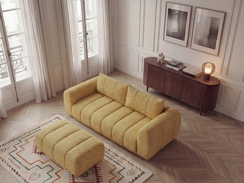 3er Sofa mit Hocker BOBOCHIC NESTY 3er Sofa mit Hocker BOBOCHIC NESTY