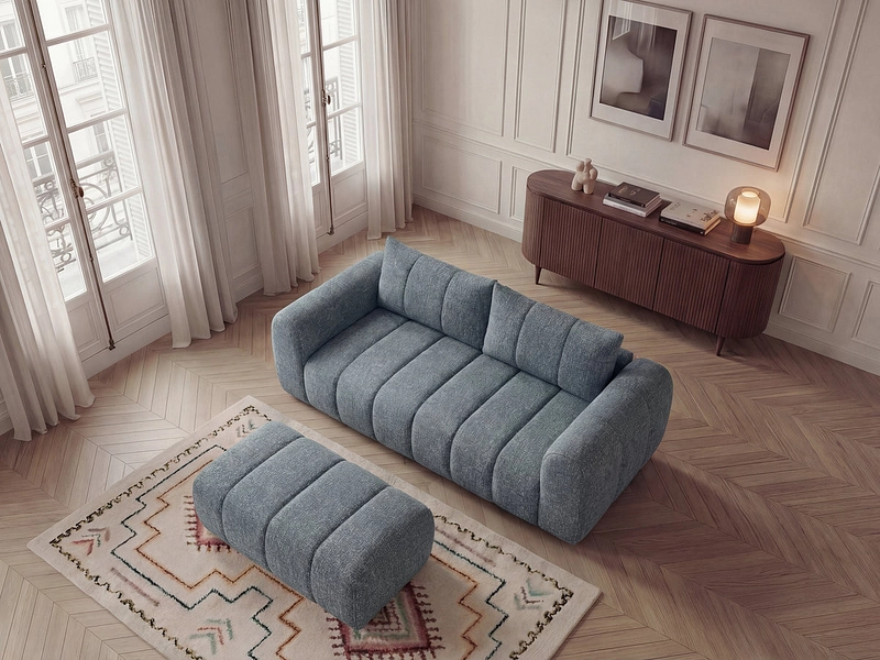 3er Sofa mit Hocker BOBOCHIC NESTY 3er Sofa mit Hocker BOBOCHIC NESTY