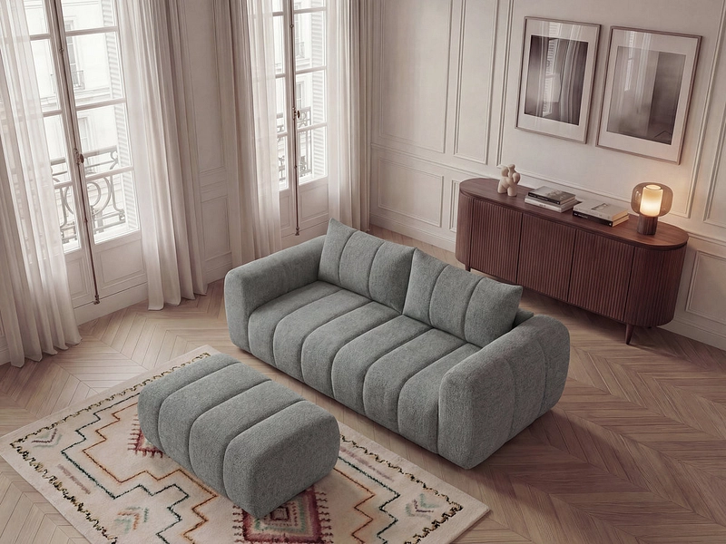 3er Sofa mit Hocker BOBOCHIC NESTY 3er Sofa mit Hocker BOBOCHIC NESTY