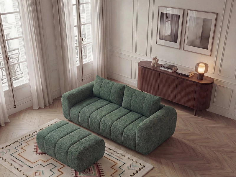 3er Sofa mit Hocker BOBOCHIC NESTY 3er Sofa mit Hocker BOBOCHIC NESTY