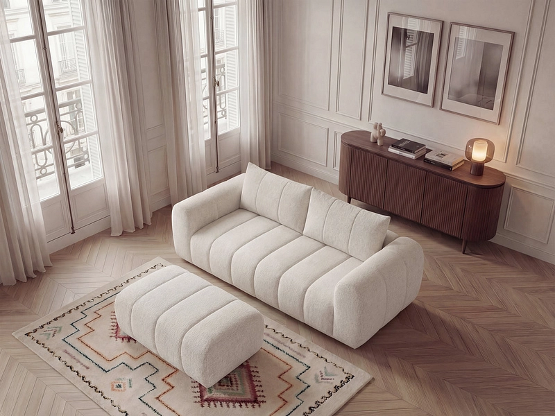 3er Sofa mit Hocker BOBOCHIC NESTY 3er Sofa mit Hocker BOBOCHIC NESTY