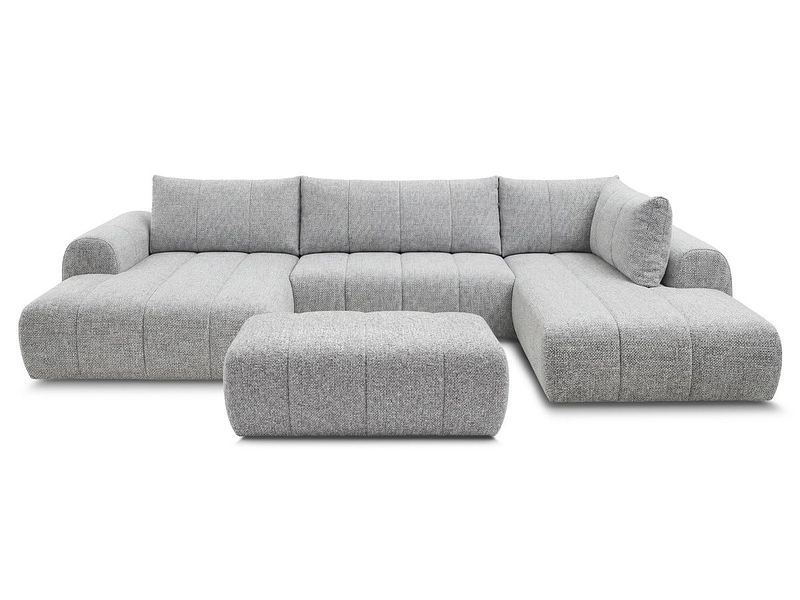 Canapé d'angle panoramique avec pouf BOBOCHIC NESTY Canapé d'angle panoramique avec pouf BOBOCHIC NESTY