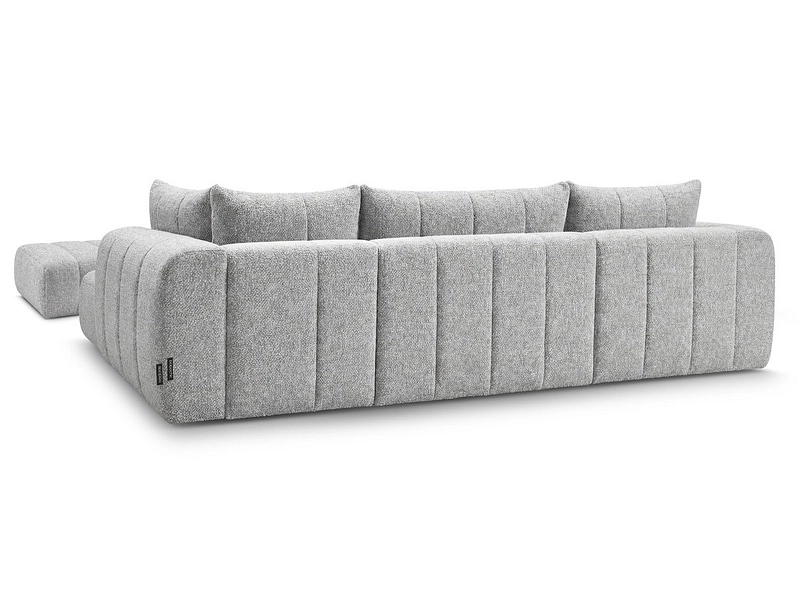 Canapé d'angle panoramique avec pouf BOBOCHIC NESTY Canapé d'angle panoramique avec pouf BOBOCHIC NESTY