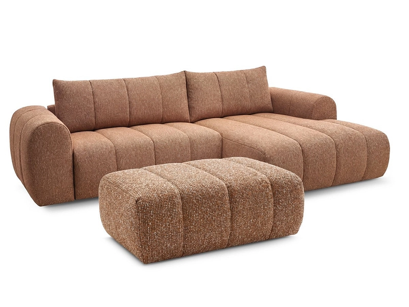 Divano ad angolo con pouf BOBOCHIC NESTY Divano ad angolo con pouf BOBOCHIC NESTY
