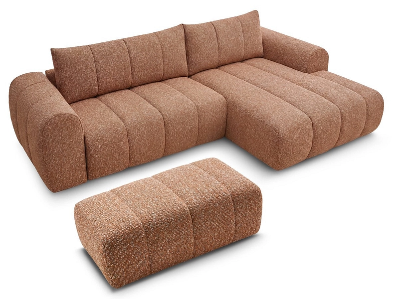 Divano ad angolo con pouf BOBOCHIC NESTY Divano ad angolo con pouf BOBOCHIC NESTY
