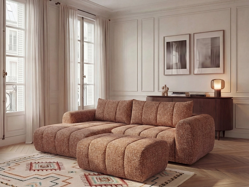Ecksofa mit Hocker BOBOCHIC NESTY