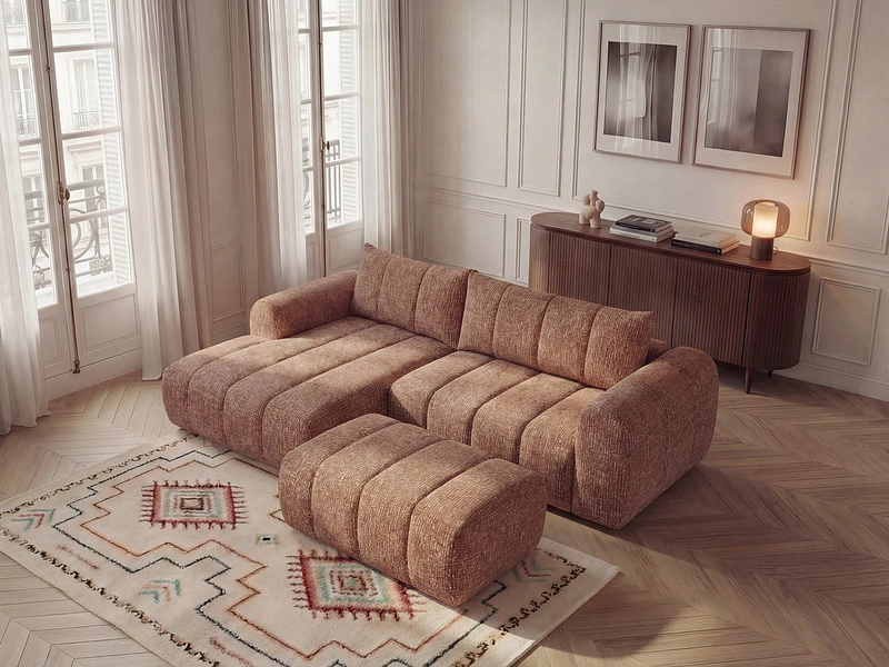 Ecksofa mit Hocker BOBOCHIC NESTY